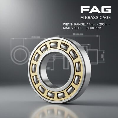 Cuscinetto a rulli sferici FAG con gabbia in ottone M per applicazioni pesanti con larghezza da 14 mm a 200 mm e velocità fino a 6000 giri al minuto