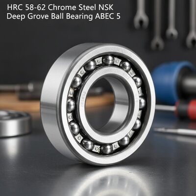 Cuscinetto a sfere NSK con scanalatura profonda in acciaio cromato HRC 58-62 con precisione ABEC 5 per macchinari
