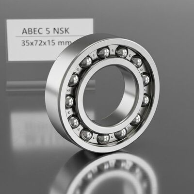 ABEC 5 NSK Cuscinetto a sfera di precisione in acciaio cromato (GCr15) per applicazioni ad alta velocità, dimensioni 35x72x15 mm
