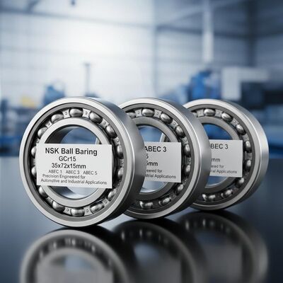 Cuscinetto a sfere NSK in acciaio cromato (GCr15) 35x72x15mm ABEC 1, ABEC 3, ABEC 5 Ingegnerizzato di precisione per applicazioni automobilistiche e industriali