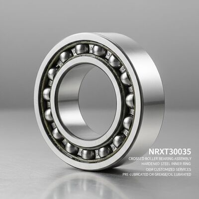 NRXT30035 Assemblaggio di cuscinetti a rulli incrociati con anello interno in acciaio indurito e servizi OEM personalizzati pre-lubrificati o lubrificati con grasso/olio